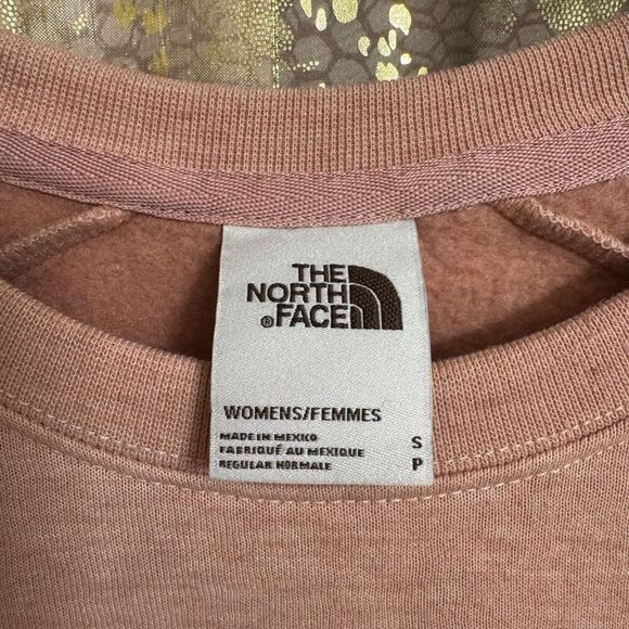 The North Face Women's Pink Heritage Patch Fleece Crewneck Sweatshirt Small - Picture 3 of 7